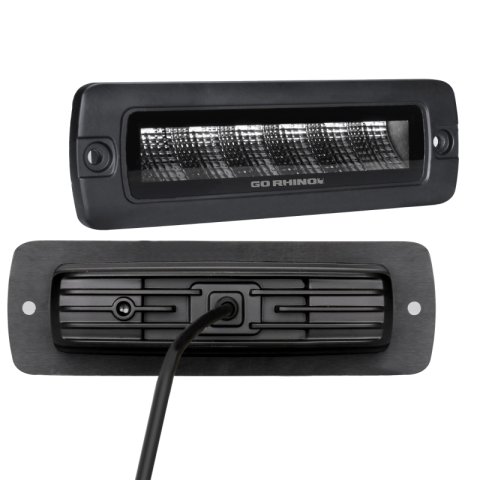 Go Rhino Xplor Blackout Series Sixline LED Flood Light Kit (Flush Mount) - Blk (Pair) thumbnail 3