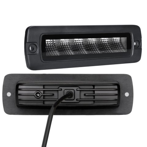 Go Rhino Xplor Blackout Series Sixline LED Flood Light Kit (Flush Mount) - Blk (Pair) thumbnail 4