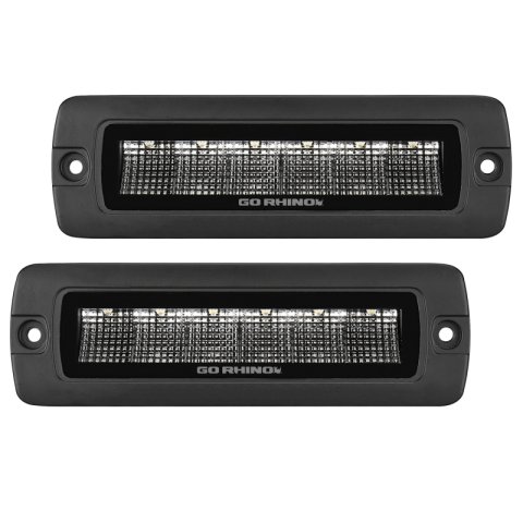 Go Rhino Xplor Blackout Series Sixline LED Flood Light Kit (Flush Mount) - Blk (Pair) thumbnail 7