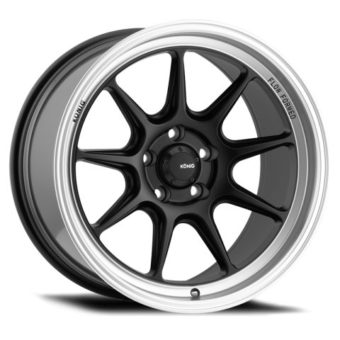 Konig Countergram 15x7.5 4x100 ET35 Matte Black / Matte Machined Lip thumbnail 2