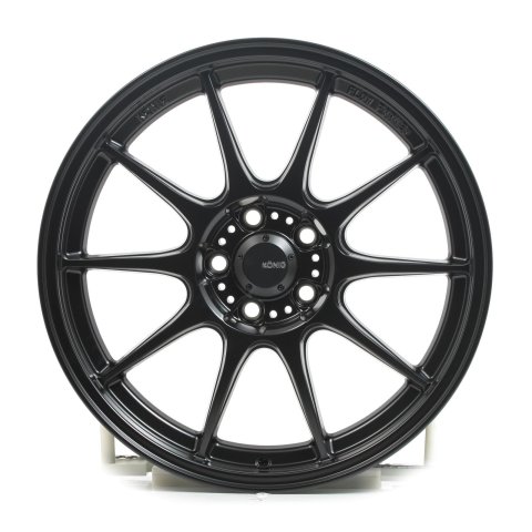 Konig Dekagram 18x8.5 5x108 ET43 Semi-Matte Black thumbnail 1