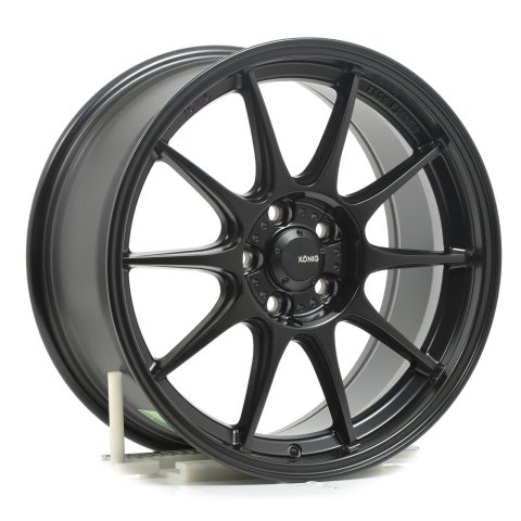 Konig Dekagram 18x8.5 5x108 ET43 Semi-Matte Black thumbnail 2