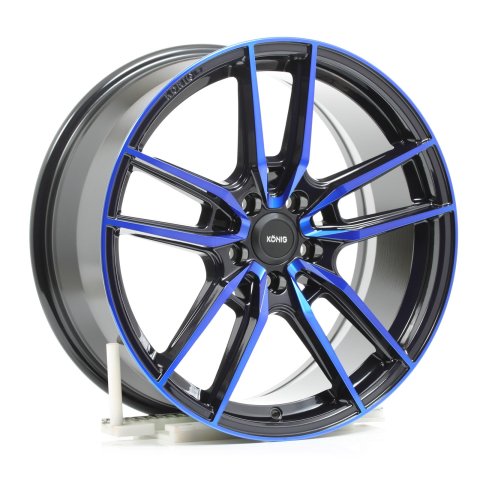 Konig Myth 18x8 5x108 ET43 Gloss Black w/ Blue Tinted Clearcoat