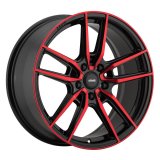 Konig Myth 18x8 5x108 ET43 Gloss Black w/ Red Tinted Clearcoat thumbnail 1