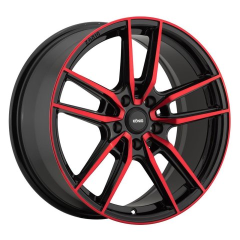Konig Myth 18x8 5x112 ET43 Gloss Black w/ Red Tinted Clearcoat thumbnail 1