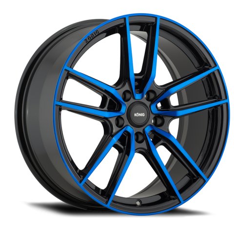 Konig Myth 18x8 5x114.3 ET43 Gloss Black w/ Blue Tinted Clearcoat thumbnail 2