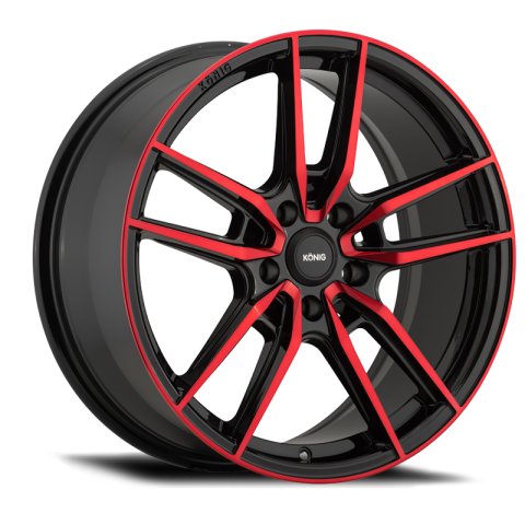 Konig Myth 17x8 5x100 ET43 Gloss Black w/ Red Tinted Clearcoat thumbnail 2