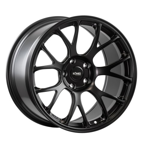 Konig Forged F1M 17X9 4X100 ET45 Satin Black Knurled Bead