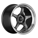 Konig Hyperspec 17x8 4x100 ET40 Anthracite Metallic Wheel w/ Mirror Machined Lip (Knurled Bead) thumbnail 2