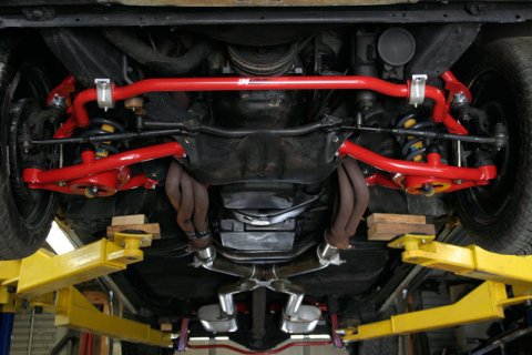 UMI Performance 64-72 GM A-Body Tubular Upper & Lower Front A-Arm Kit - Black thumbnail 4