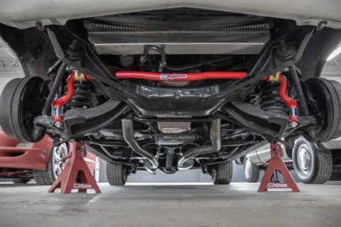UMI Performance 65-70 Chevy B-Body Front Sway Bar Solid - 1-1/8 - Black thumbnail 3