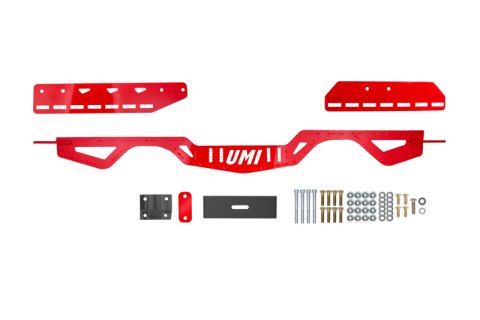 UMI Performance 78-88 GM G-Body Modular Adjustable Transmission Crossmember - Red thumbnail 1