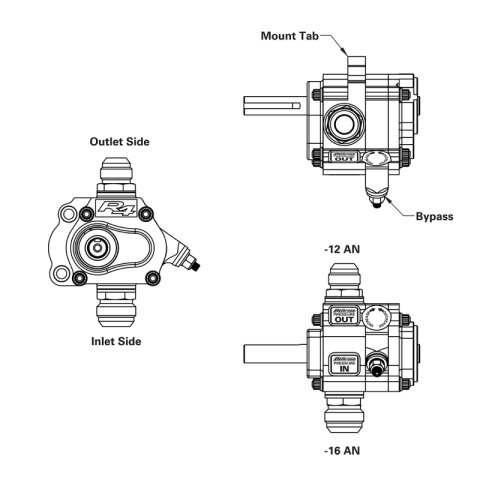 Peterson Fluid Systems R4 1-Stage Oil Pump - Left Side Mount - Rear Drive thumbnail 6