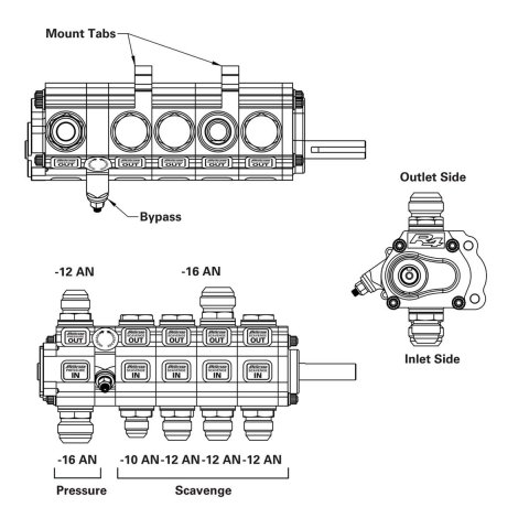 Peterson Fluid Systems R4 5-Stage Oil Pump - BH - Rear Drive thumbnail 2