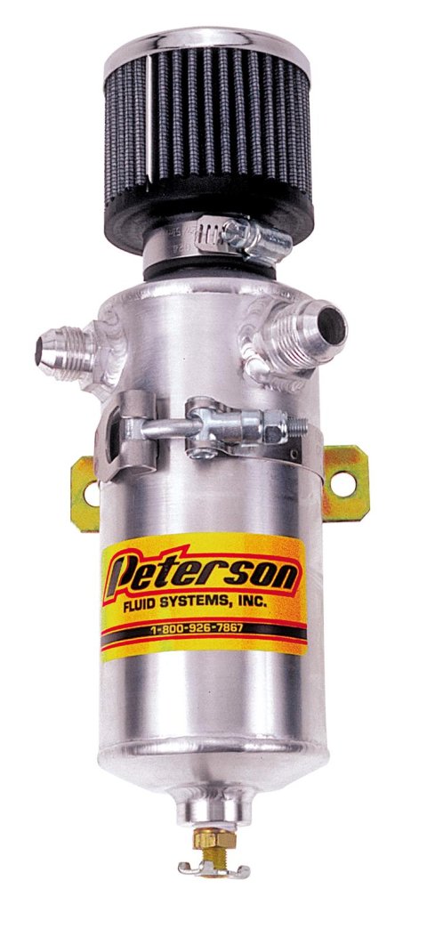 Peterson Fluid Systems Breather Can -12AN & -8AN In w/ Filter thumbnail 1