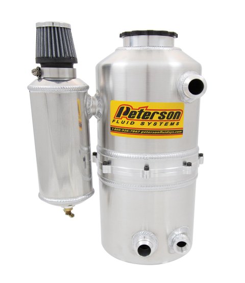 Peterson Fluid Systems Tank Drag 2.3 Gallon -12AN Single Return w/ Catch Can thumbnail 1
