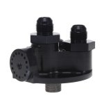 Peterson Fluid Systems Remote Filter Mount 13/16 -16AN Thread -10AN Fittings - Chevrolet Style thumbnail 2