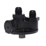 Peterson Fluid Systems Remote Filter Mount 13/16 -16AN Thread -12AN Fittings - Chevrolet Style thumbnail 1