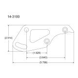 Peterson Fluid Systems Chevrolet Small Block Mount Blade - Left Side thumbnail 3