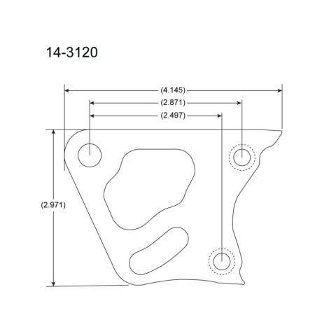 Peterson Fluid Systems Chevrolet Big Block Mount Blade - Left Side thumbnail 3