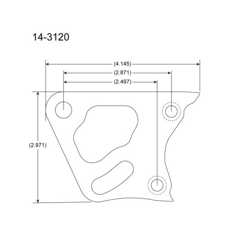 Peterson Fluid Systems Chevrolet Big Block Mount Blade - Left Side thumbnail 4
