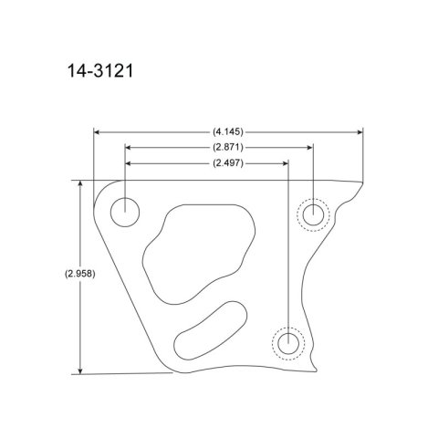 Peterson Fluid Systems Chevrolet Big Block Mount Blade - Right Side thumbnail 1