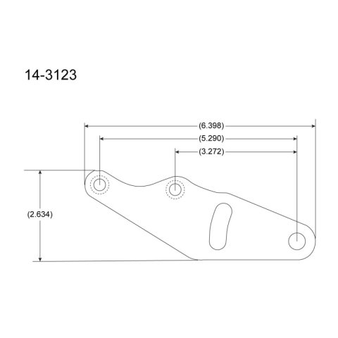 Peterson Fluid Systems Chevrolet Big Block Mount Blade - Right Side Mount A-Arm thumbnail 3