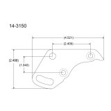 Peterson Fluid Systems Chevrolet Small Block Mount Blade - Left Side Mount PVMT LM thumbnail 3