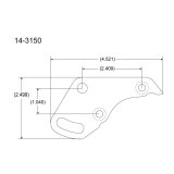 Peterson Fluid Systems Chevrolet Small Block Mount Blade - Left Side Mount PVMT LM thumbnail 4