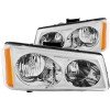 ANZO 2003-2006 Chevrolet Silverado 1500 Crystal Headlights Chrome thumbnail 8