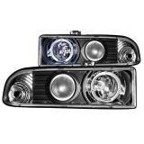 ANZO 1998-2005 Chevrolet S-10 Projector Headlights w/ Halo Black thumbnail 3