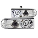 ANZO 1998-2005 Chevrolet S-10 Projector Headlights w/ Halo Chrome thumbnail 4