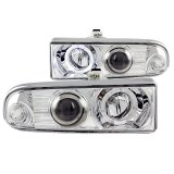 ANZO 1998-2005 Chevrolet S-10 Projector Headlights w/ Halo Chrome thumbnail 5