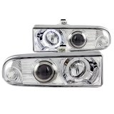 ANZO 1998-2005 Chevrolet S-10 Projector Headlights w/ Halo Chrome thumbnail 6