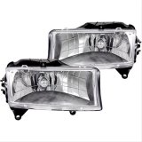 ANZO 1997-2004 Dodge Dakota Crystal Headlights Chrome thumbnail 1