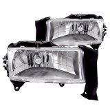 ANZO 1997-2004 Dodge Dakota Crystal Headlights Chrome thumbnail 3