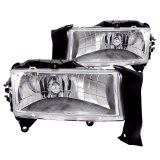 ANZO 1997-2004 Dodge Dakota Crystal Headlights Chrome thumbnail 4