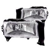 ANZO 1997-2004 Dodge Dakota Crystal Headlights Chrome thumbnail 5