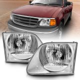 ANZO 1997-2003 Ford F-150 Crystal Headlights Chrome thumbnail 5