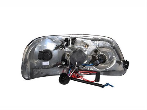 ANZO 1997.5-2003 Ford F-150 Projector Headlights w/ Halo and LED Black 1pc thumbnail 2