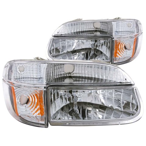 ANZO 1995-2001 Ford Explorer Crystal Headlights Chrome w/ Corner Lights 2pc thumbnail 5