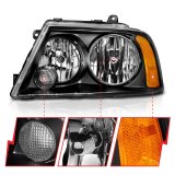 ANZO 2003-2006 Lincoln Navigator Crystal Headlights Black thumbnail 7