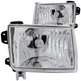 ANZO 1998-2000 Nissan Frontier Crystal Headlights Chrome thumbnail 3