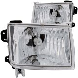 ANZO 1998-2000 Nissan Frontier Crystal Headlights Chrome thumbnail 5