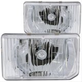 ANZO 1988-1989 Nissan Hardbody Crystal Headlights Chrome thumbnail 2
