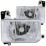 ANZO 1988-1989 Nissan Hardbody Crystal Headlights Chrome thumbnail 3