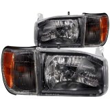 ANZO 1999-2004 Nissan Pathfinder Crystal Headlights Black thumbnail 4