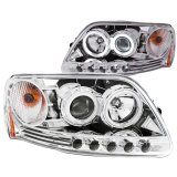 ANZO 1997.5-2003 Ford F-150 Projector Headlights w/ Halo Chrome 1pc thumbnail 8