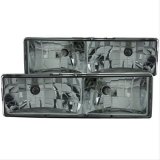 ANZO 1988-1998 Chevrolet C1500 Crystal Headlights w/ Smoke Lens thumbnail 2