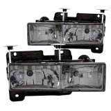 ANZO 1988-1998 Chevrolet C1500 Crystal Headlights w/ Smoke Lens thumbnail 5